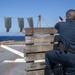 Sailor Fires Pistol During Small Arms Familiarization Course