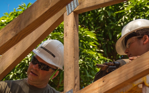 Citizen Airmen, Marines earn Girl Scout construction badge