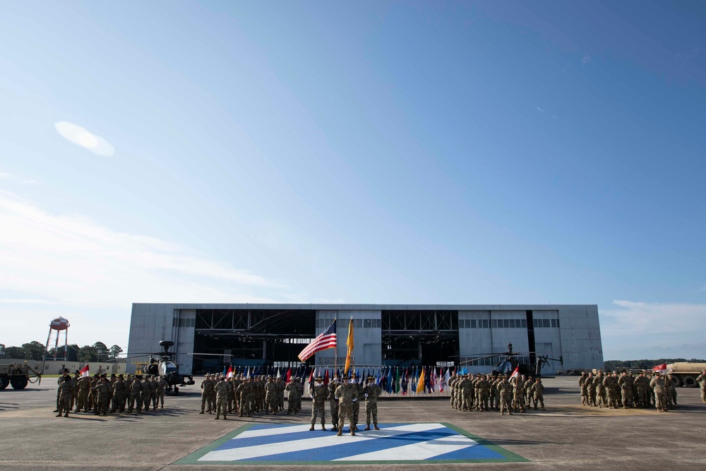 The Lighthorse Soldiers of the 3rd Squadron, 17th Cavalry Regiment welcome their new command sergeant major.