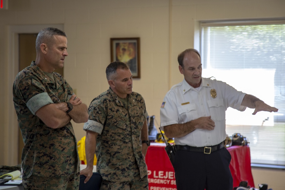 Marine Corps Installations East Commanding General meets with the Camp Lejeune Fire and Emergency Services