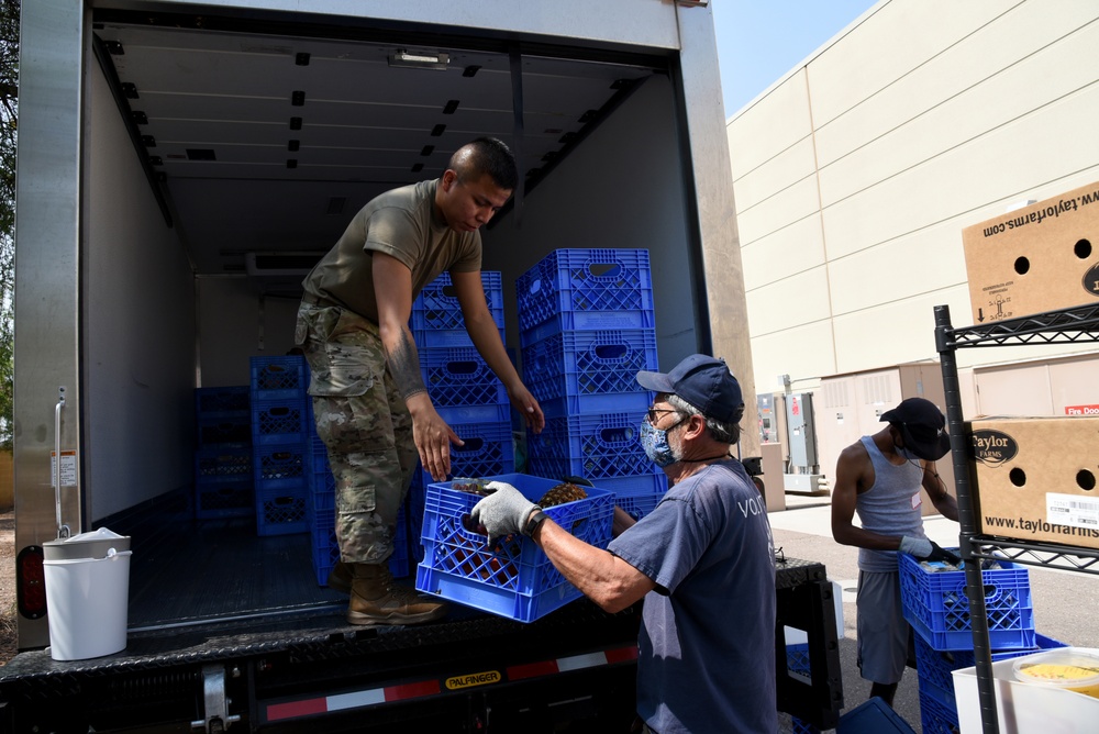 AZNG soldier makes the rounds with food bank