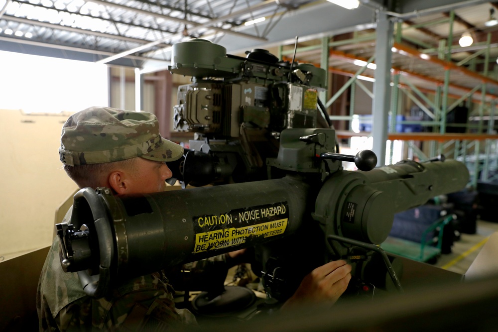 Missouri National Guardsmen zero TOW equipment