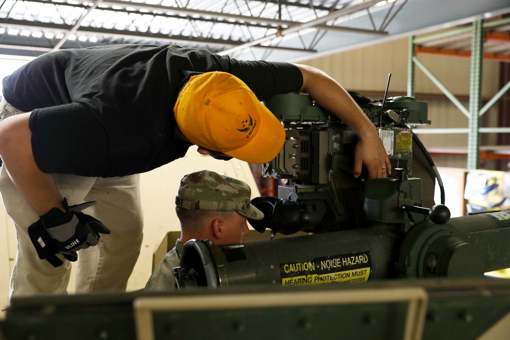Missouri National Guardsmen zero TOW equipment