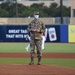 Keesler commander participates in Shuckers pre-game festivities