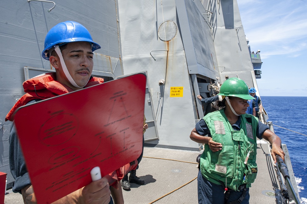 USS New Orleans Replenishment at Sea July 2021