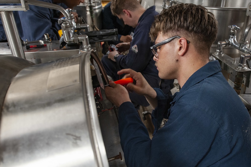 USS New Orleans Galley Underway July 2021