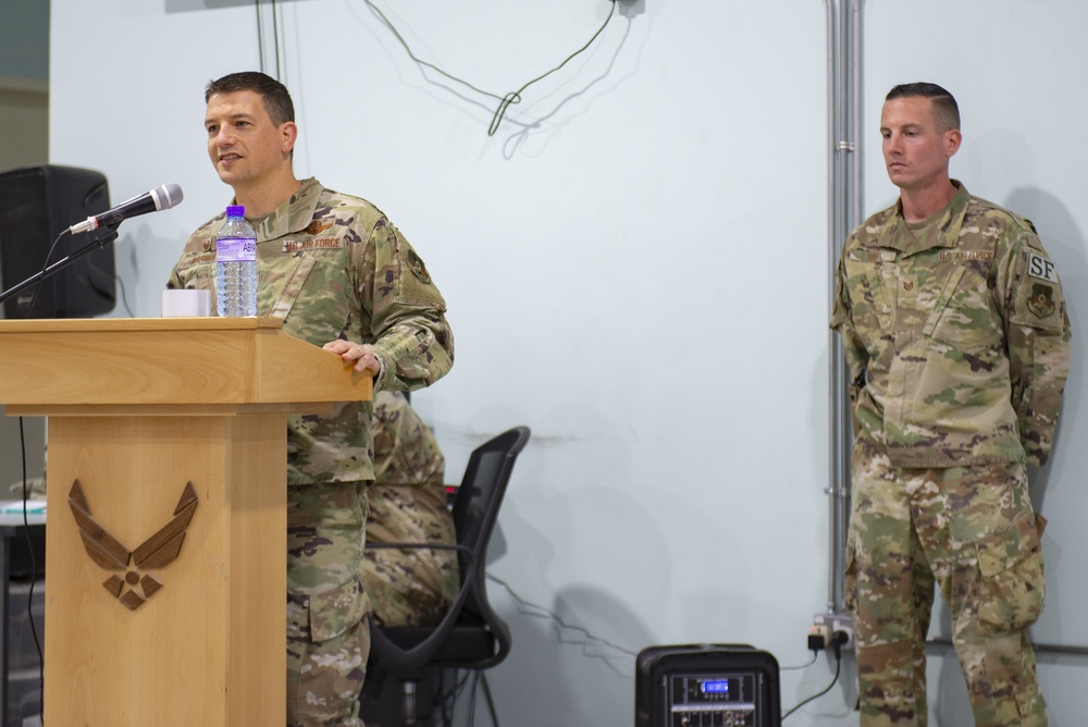 407th Expeditionary Security Forces Squadron hosts assumption of command ceremony