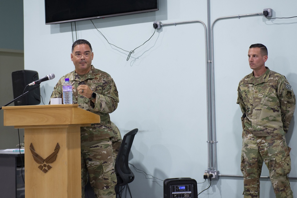 407th Expeditionary Security Forces Squadron hosts assumption of command ceremony