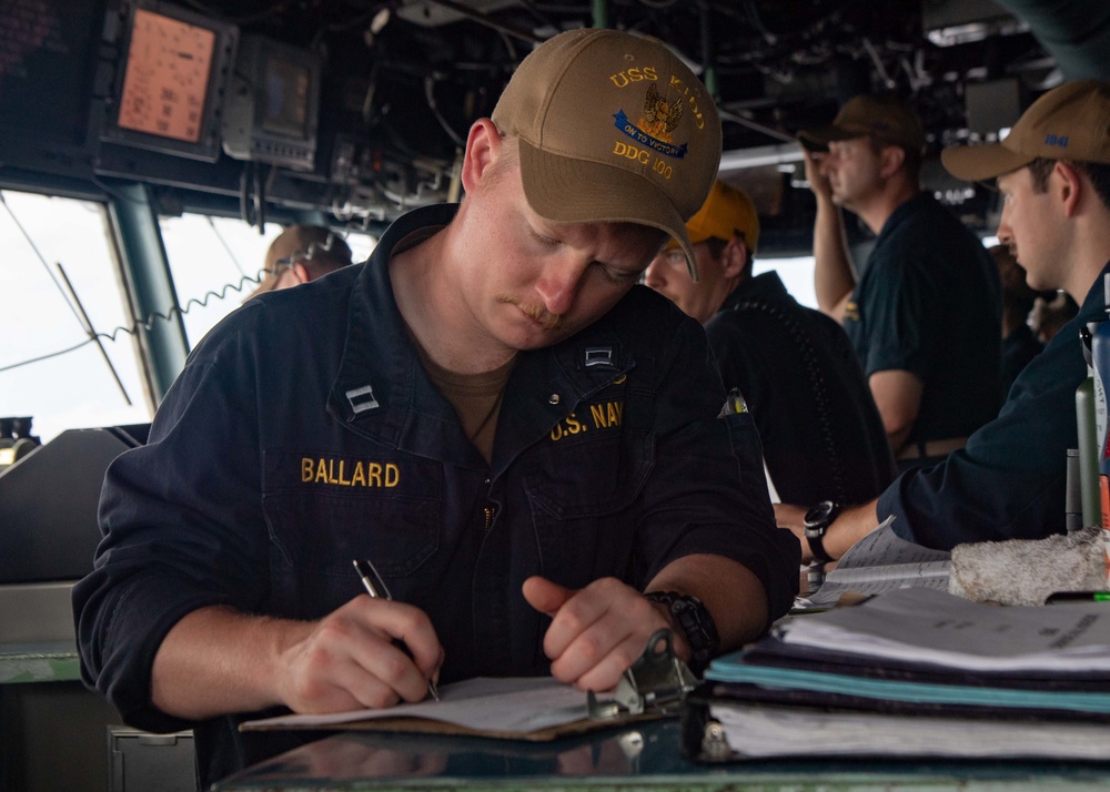 USS Kidd Conducts a Replenishment-at-Sea