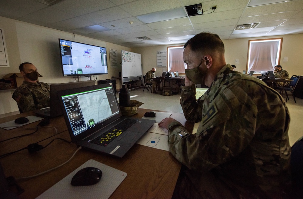 Soldiers participate in VBS3 simulator training at Fort McCoy, WI - Total Force Training Center