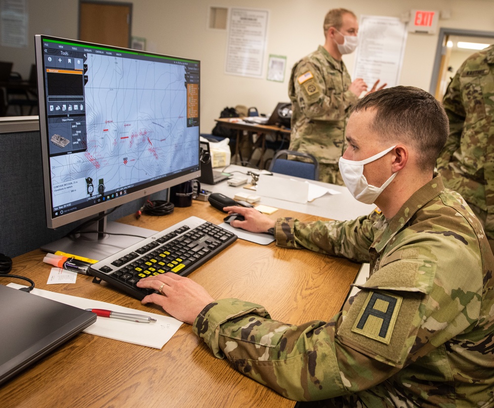 Soldiers participate in VBS3 simulator training at Fort McCoy, WI - Total Force Training Center