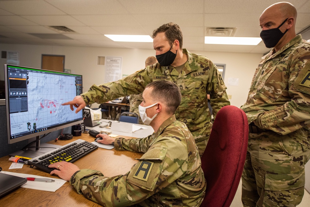 Soldiers participate in VBS3 simulator training at Fort McCoy, WI - Total Force Training Center