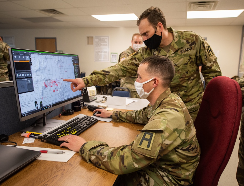 Soldiers participate in VBS3 simulator training at Fort McCoy, WI - Total Force Training Center