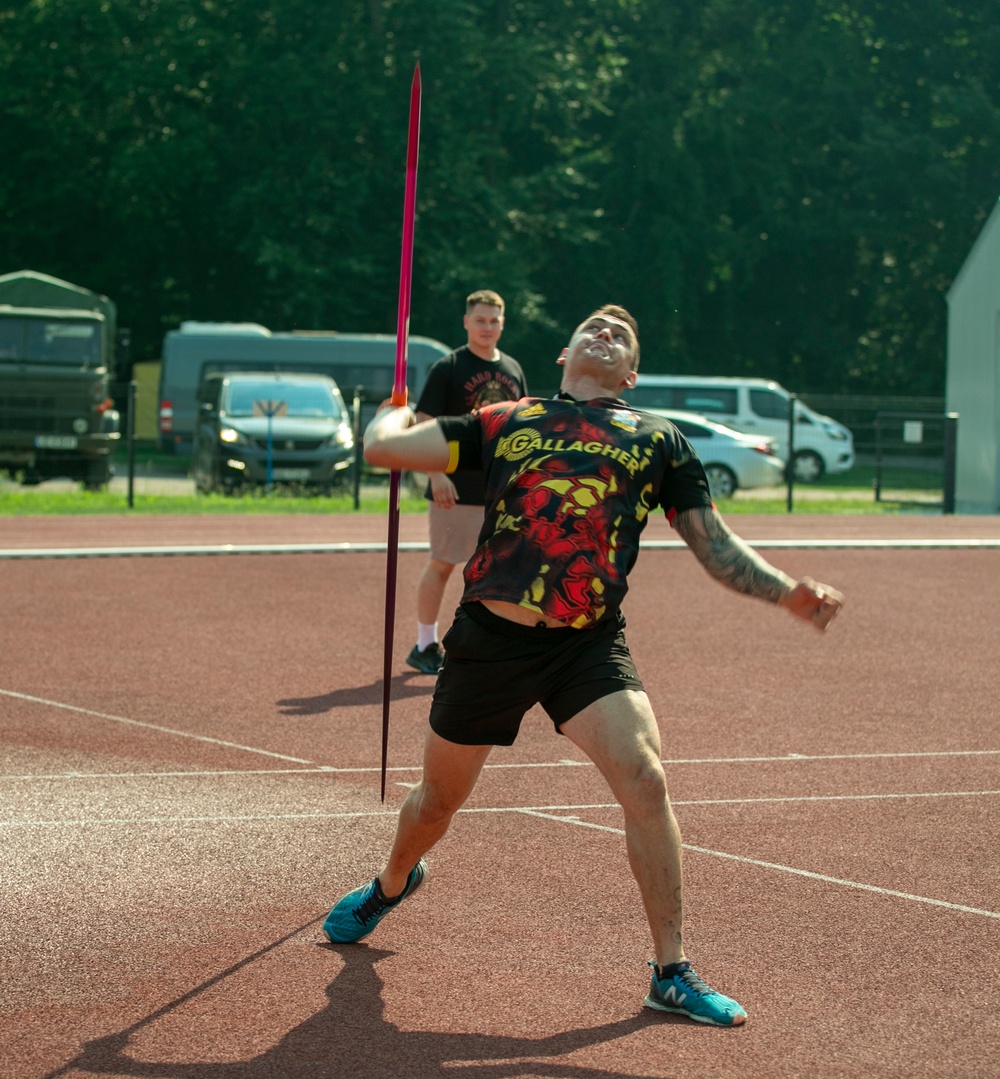 Battle Group Poland competes in track and field celebrating Polish 15th Mechanized Brigade anniversary