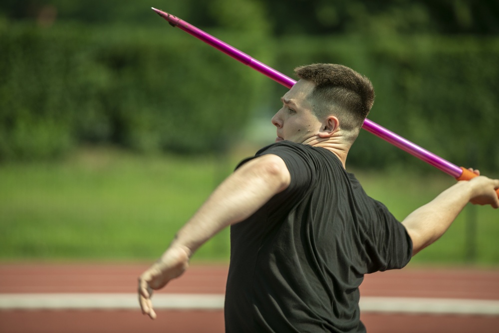 Battle Group Poland competes in track and field celebrating Polish 15th Mechanized Brigade anniversary