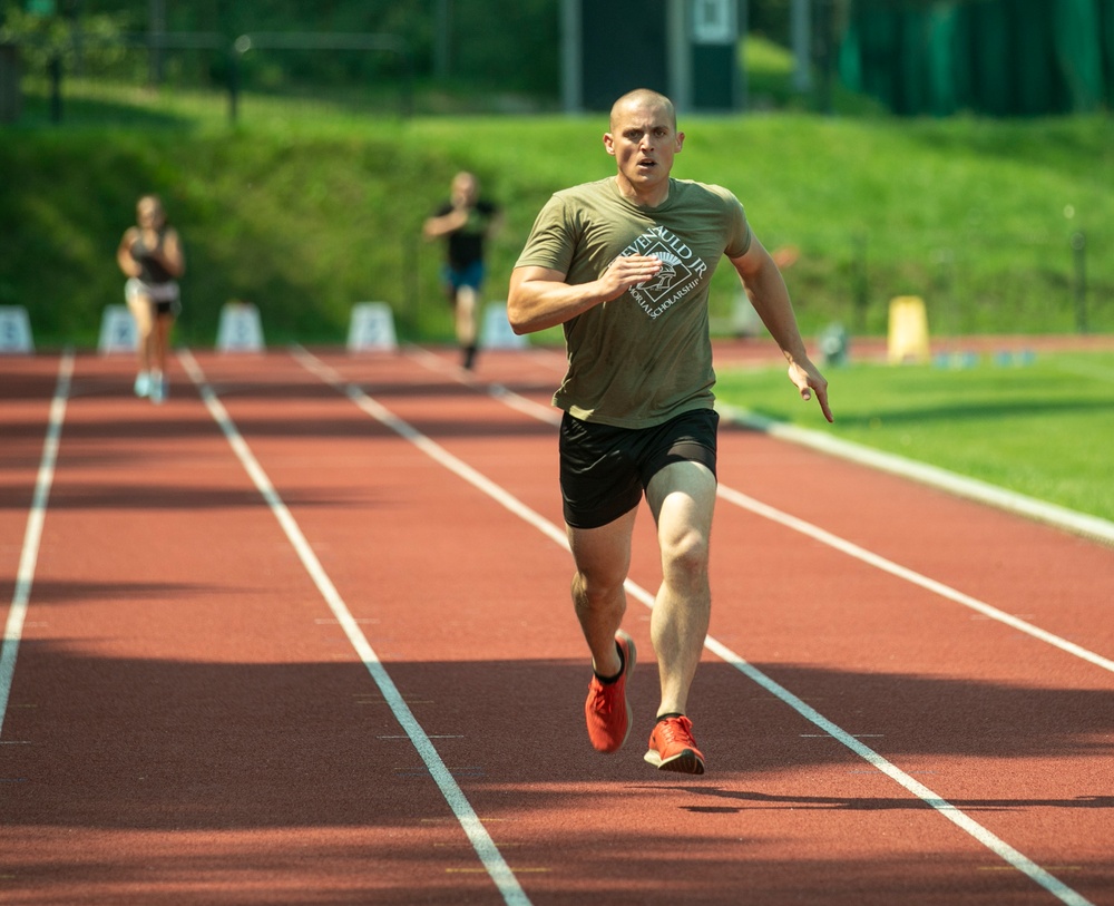 Battle Group Poland competes in track and field celebrating Polish 15th Mechanized Brigade anniversary