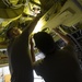 Marne Air Soldiers conduct phase maintenance on a CH-47 Chinook helicopter.