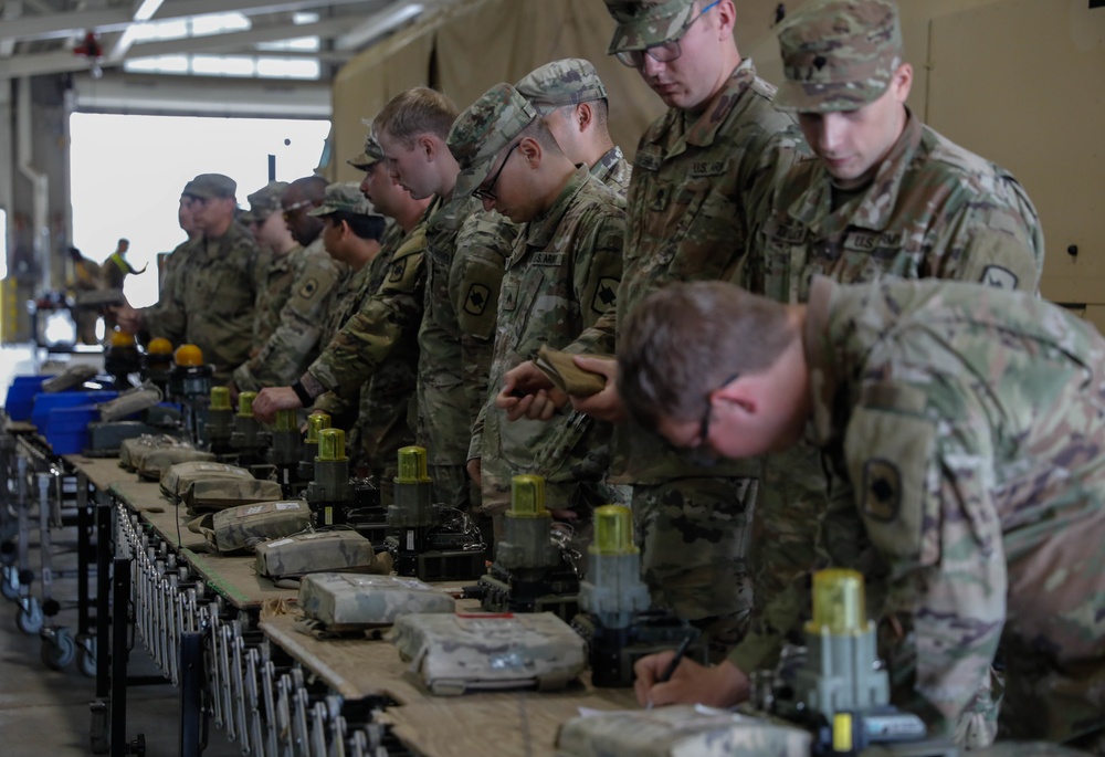 Arkansas Army National Guardsmen draw MILES gear