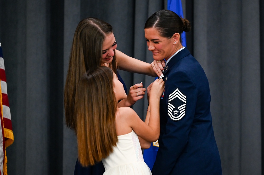 Chief Master Sgt. Tara Mecham, A4 Logistics and Engineering superintendent retires