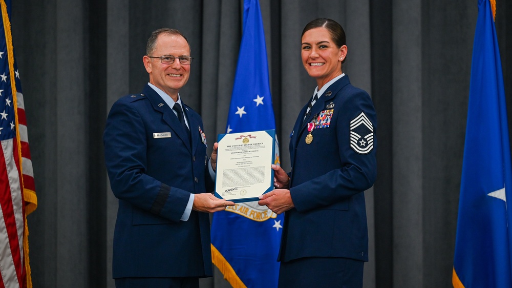 Chief Master Sgt. Tara Mecham, A4 Logistics and Engineering superintendent retires