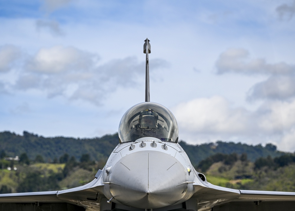 U.S. and Colombian Air Force aircraft take off during Exercise Relampago VI