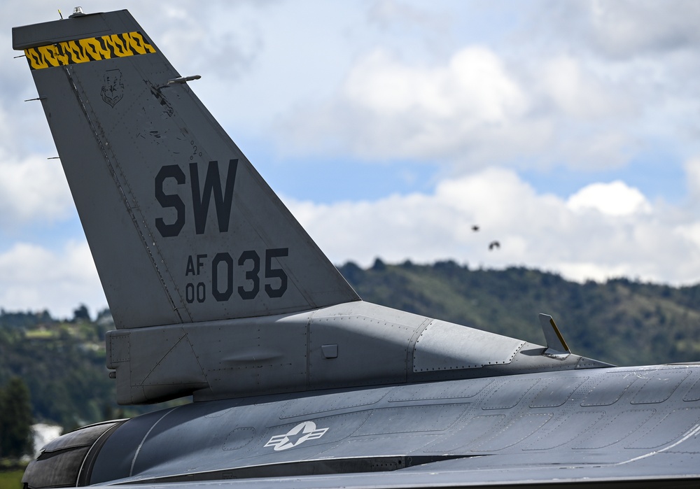 U.S. and Colombian Air Force aircraft take off during Exercise Relampago VI