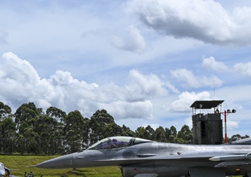 U.S. and Colombian Air Force aircraft take off during Exercise Relampago VI