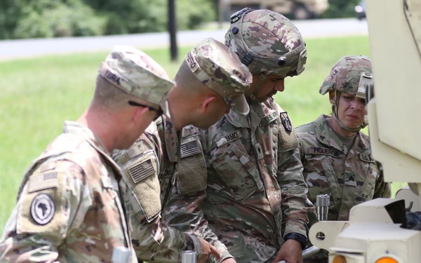 Soldiers of the 482nd Chemical Company demonstrate decontamination capabilities and perform decontamination training