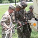 Soldiers of the 482nd Chemical Company demonstrate decontamination capabilities and perform decontamination training