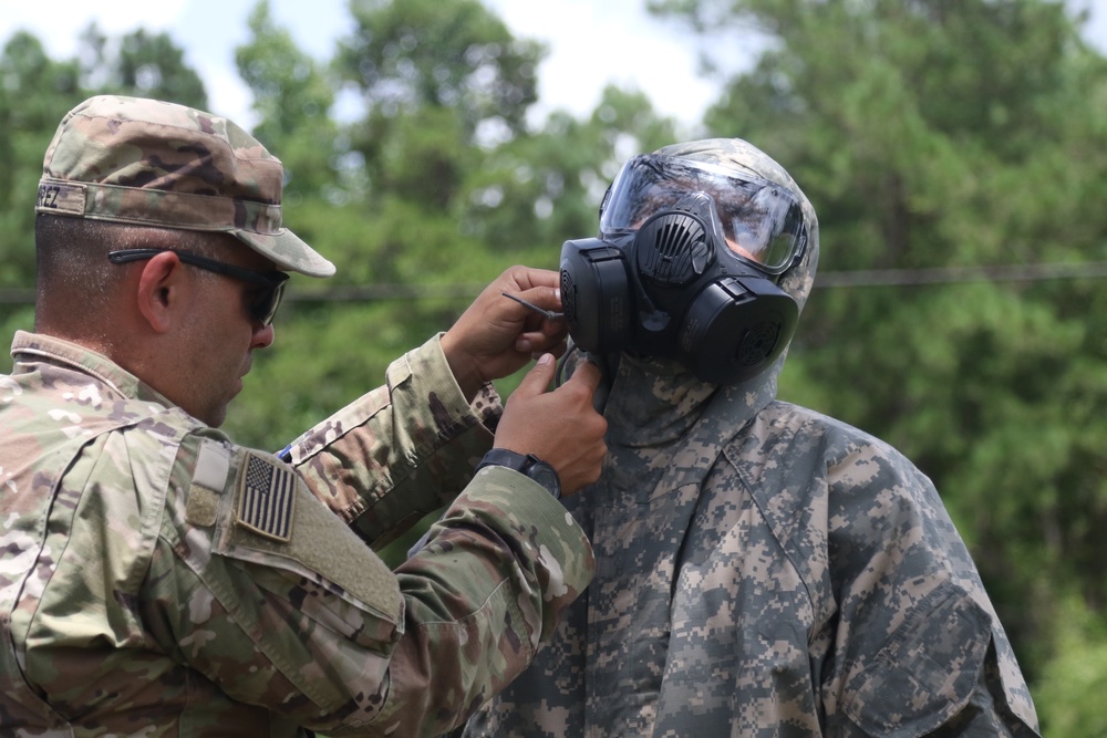 Soldiers of the 482nd Chemical Company demonstrate decontamination capabilities and perform decontamination training