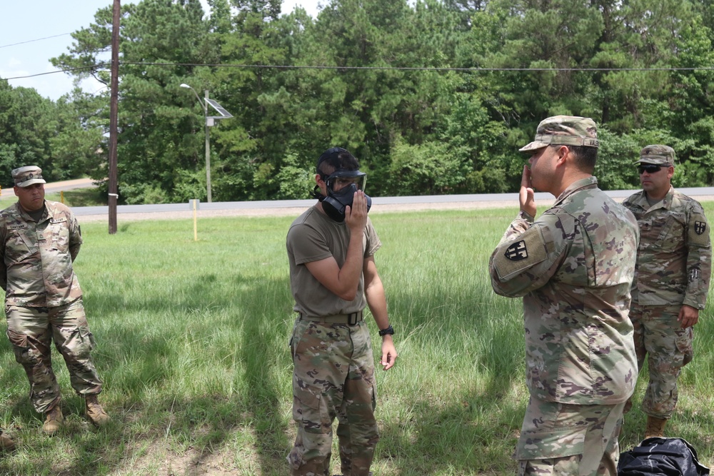 Soldiers of the 482nd Chemical Company demonstrate decontamination capabilities and perform decontamination training