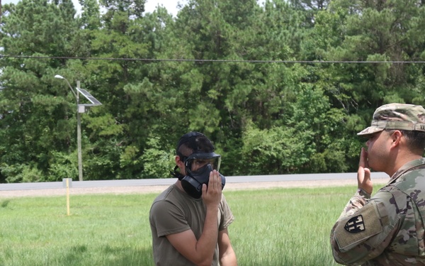 Soldiers of the 482nd Chemical Company demonstrate decontamination capabilities and perform decontamination training