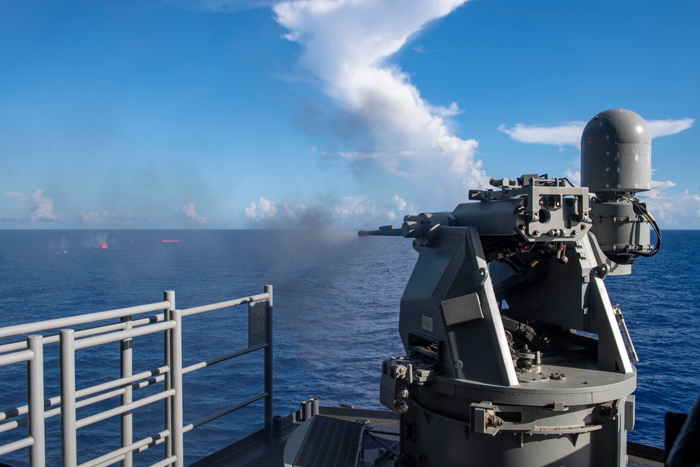USS America (LHA 6) Conducts Crew Serve Weapons Exercise