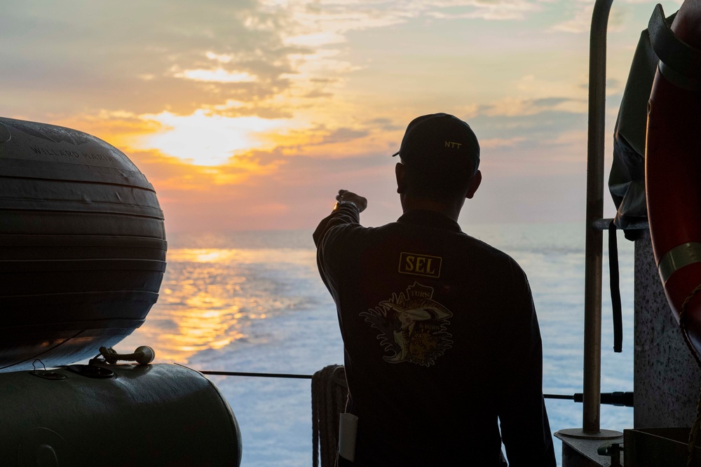 Man-Overboard Drill Aboard USS Charleston (LCS 18)