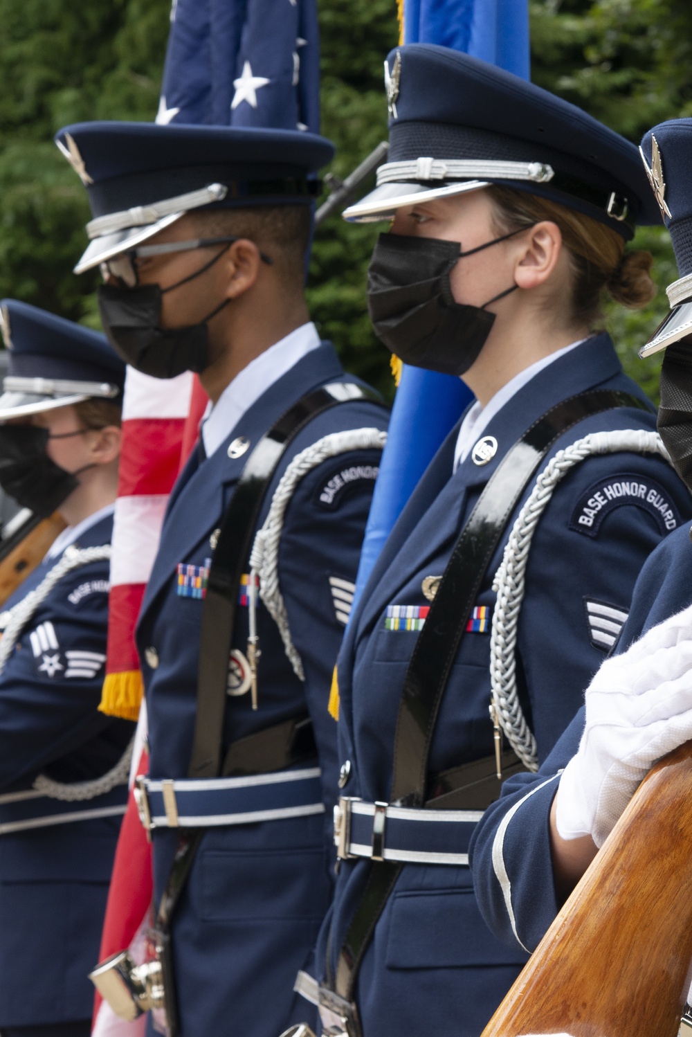 Honor Guard support during the Desert Rat memorial ceremony