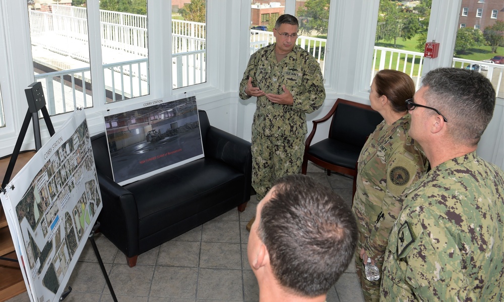 CSM Sheryl Lyon and CMDCM Scott A. Nagle Visit Corry Station