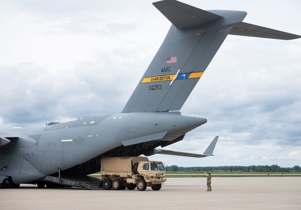 FORSCOM Emergency Deployment Readiness Exercise (EDRE) Pershing Strike 21 Arriving at Volk Field and Fort McCoy, WI