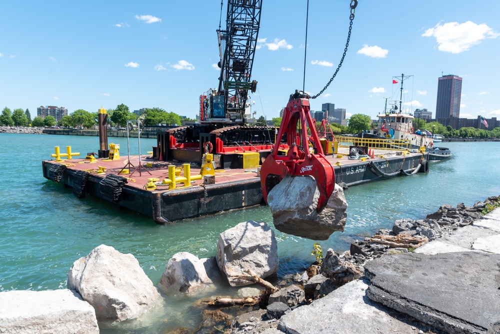 Buffalo Harbor south pier repair project