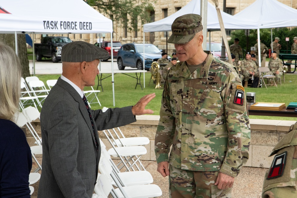 D-Day Veteran, Whose Story Was Told in the Film, &quot;The Longest Day,&quot; Re-visits First Army Headquarters During a Special Occasion