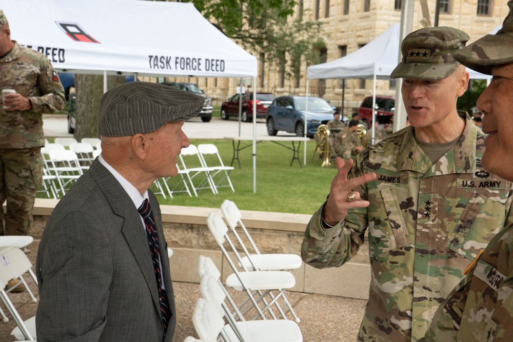 D-Day Veteran, Whose Story Was Told in the Film, &quot;The Longest Day,&quot; Re-visits First Army Headquarters During a Special Occasion