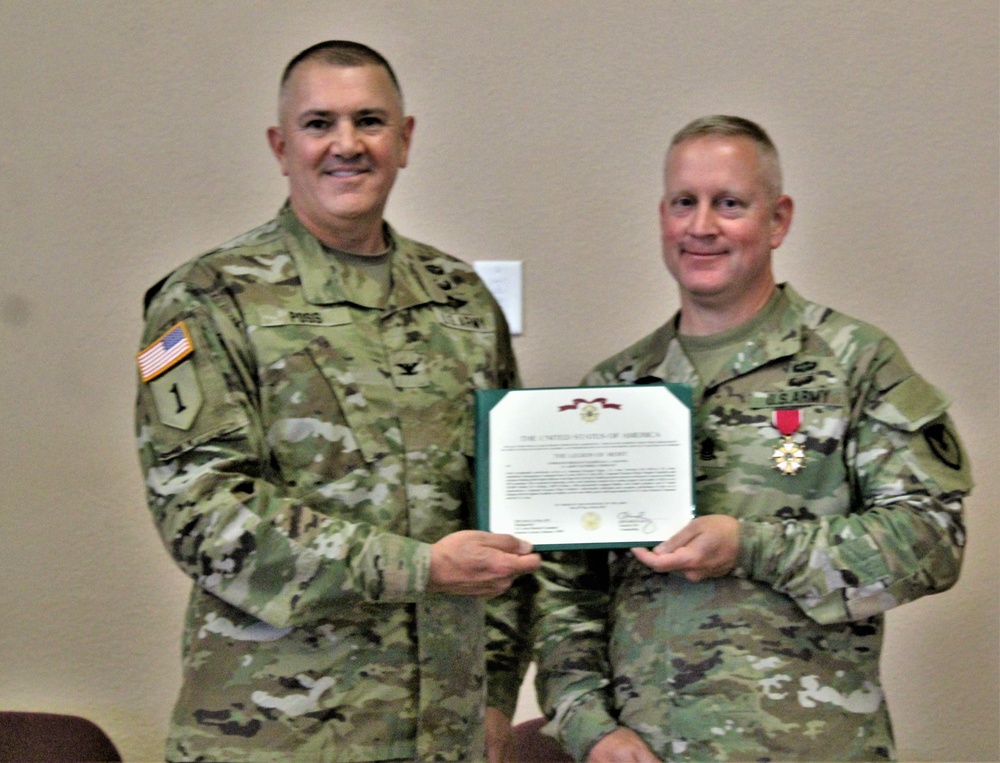 Former Fort McCoy CSM receives Legion of Merit