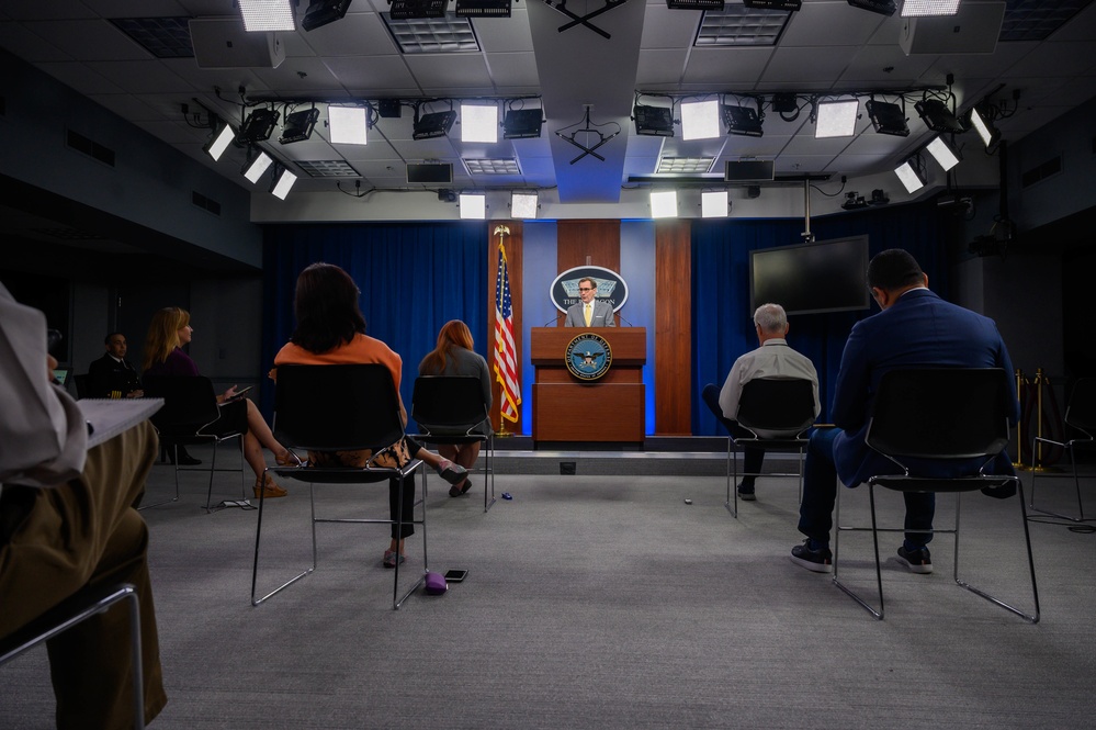 Pentagon Press Secretary John F. Kirby holds press briefing