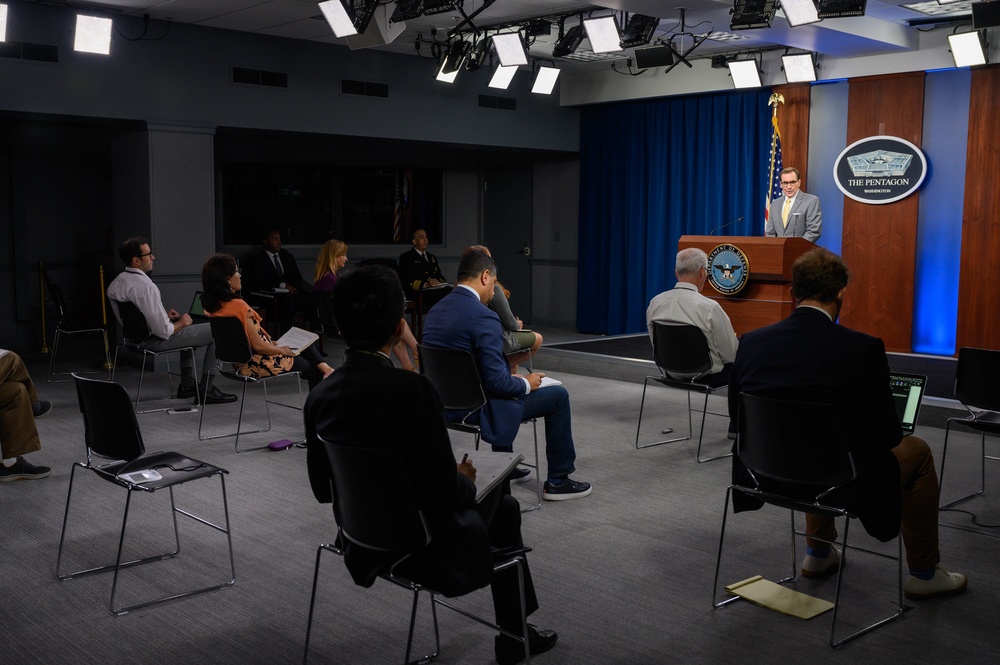 Pentagon Press Secretary John F. Kirby holds press briefing