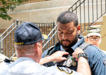 Cpl. Brandon Hilton award ceremony