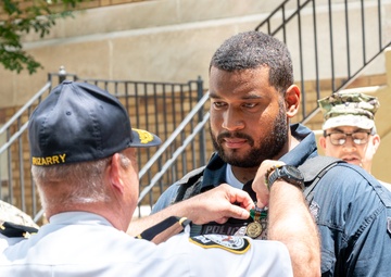 Cpl. Brandon Hilton award ceremony