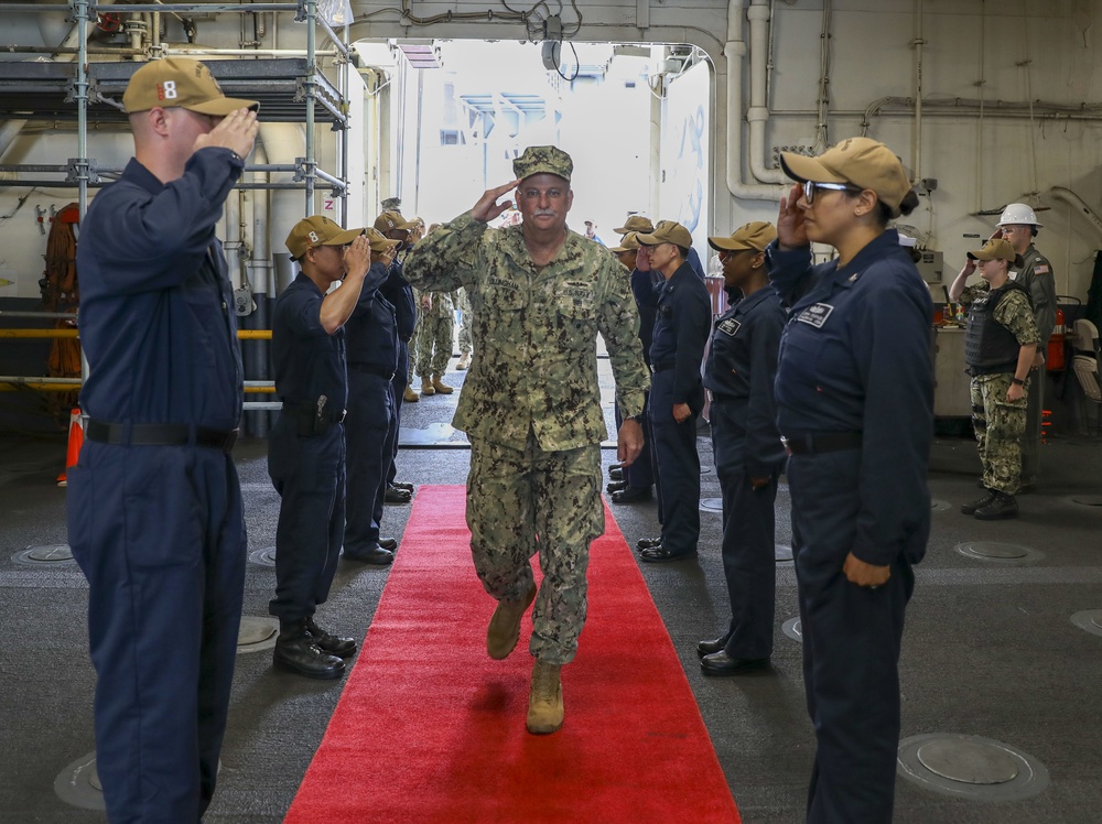 Navy Surgeon General Visits Makin Island