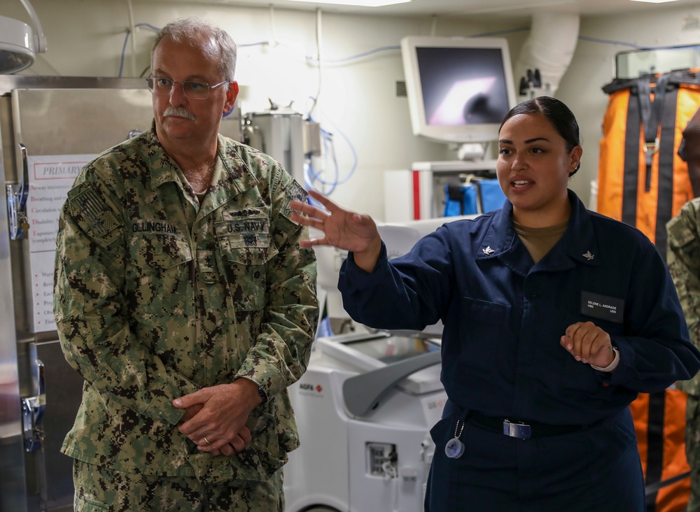 Navy Surgeon General Visits Makin Island