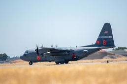 Air National Guard C-130, MAFFS 8 out of Reno, Nev. launches from McClellan Air Tanker Base, Sacramento, Calif.