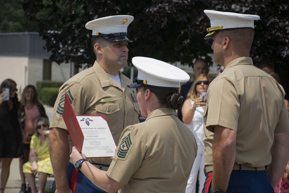 RS Cleveland Marine Awarded Purple Heart From Operation Enduring Freedom