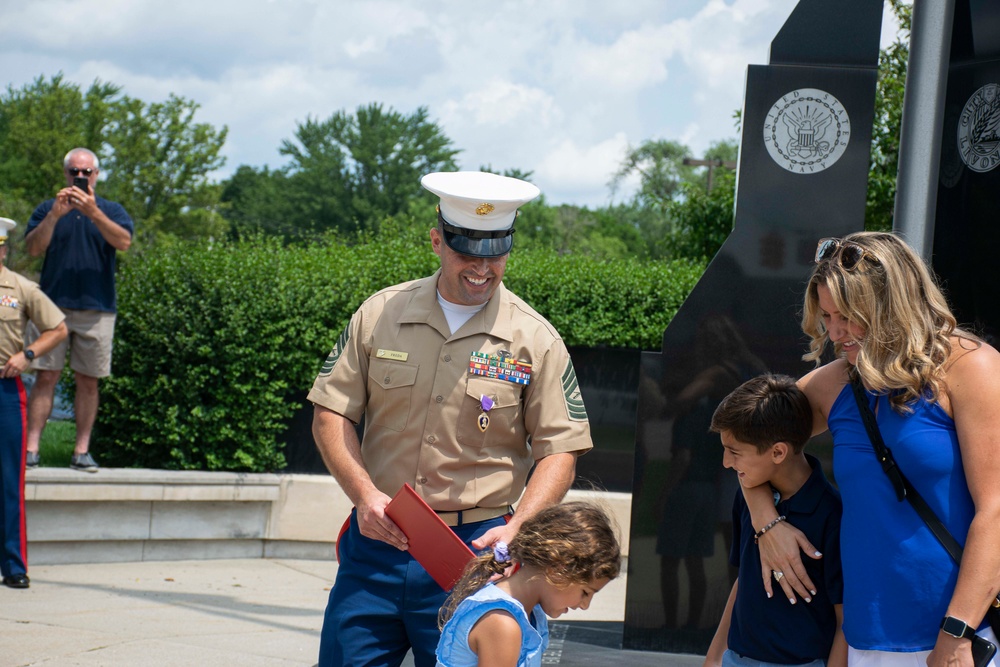 RS Cleveland Marine Awarded Purple Heart From Operation Enduring Freedom